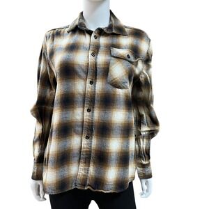 Rue 21 Shirt Womens Size Medium Flannel Plaid Button Up
